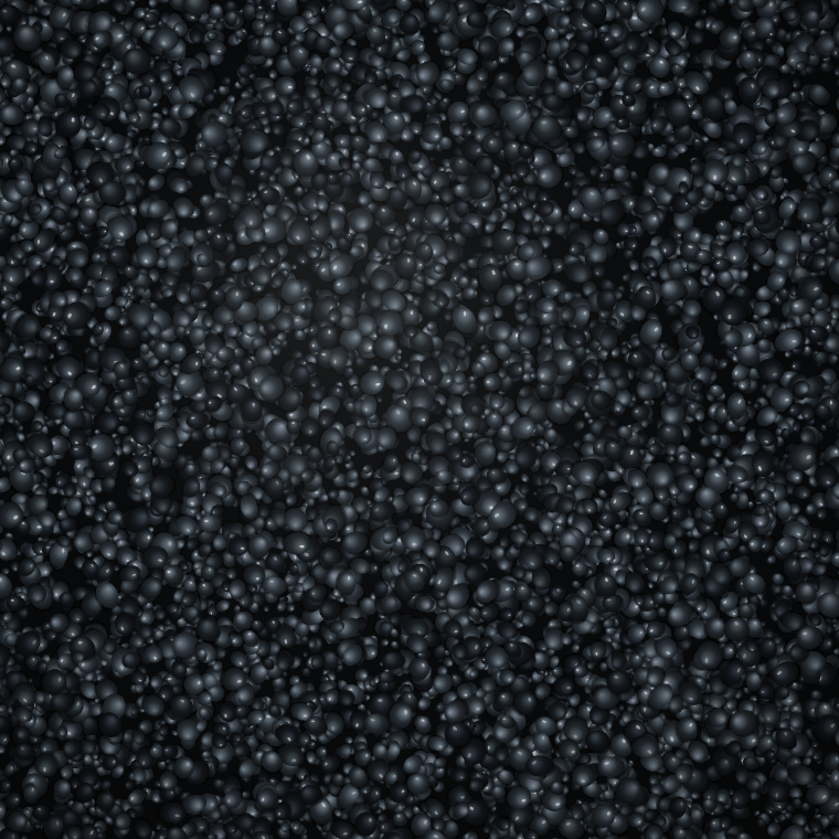 Magnetite grains under microscope