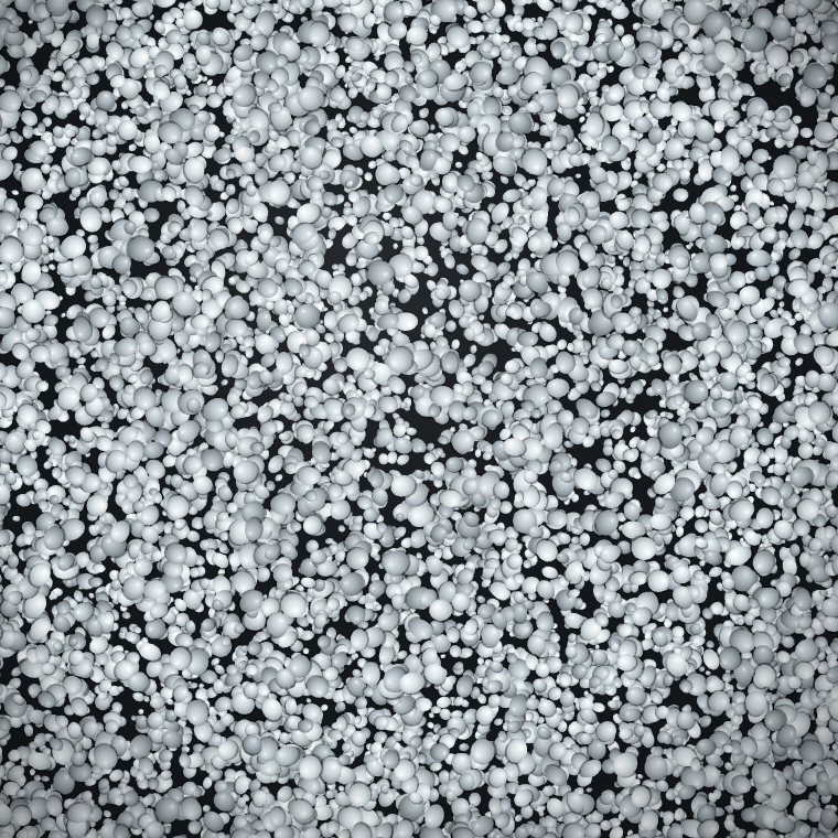 Close-up of silica sand recovered by GECMS